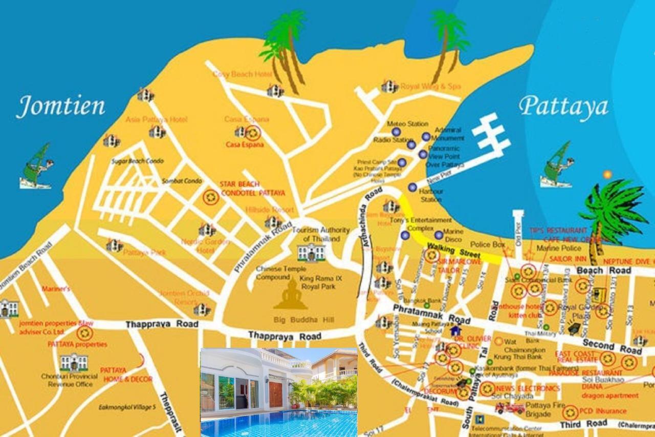 Ratana Villa - Pattaya Holiday House Walking Street 7 Bedrooms Exterior photo